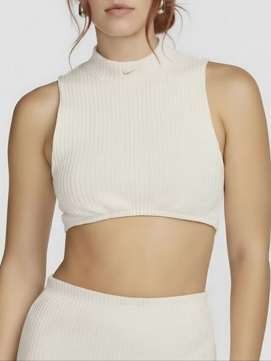 Nike Tops - Nike Chill Knit Ribbed Cropped Tank Top
